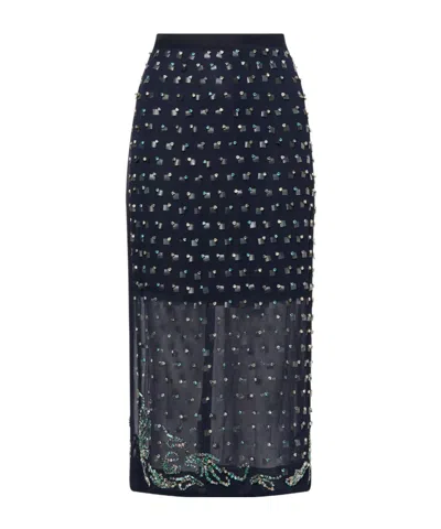 DRIES VAN NOTEN RHINESTONE EMBELLISHED SKIRT