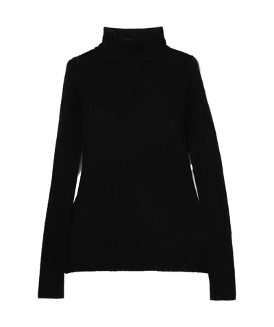 Dries Van Noten Rib Turtleneck Sweater In Black