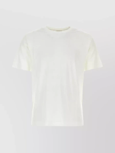 DRIES VAN NOTEN RIBBED CREW-NECK COTTON T-SHIRT WITH SHORT SLEEVES