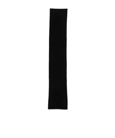 Dries Van Noten Ribbed Knit Scarf In Black