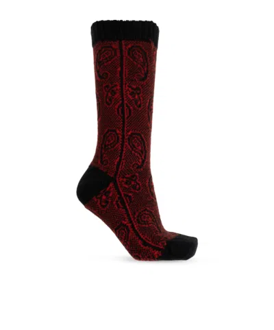 Dries Van Noten Ribbed Knit Socks In Black