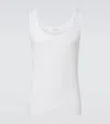 Dries Van Noten Men Merit Knit Tank Top In White