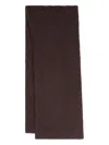 Dries Van Noten Ribbed Wool Scarf In Brown