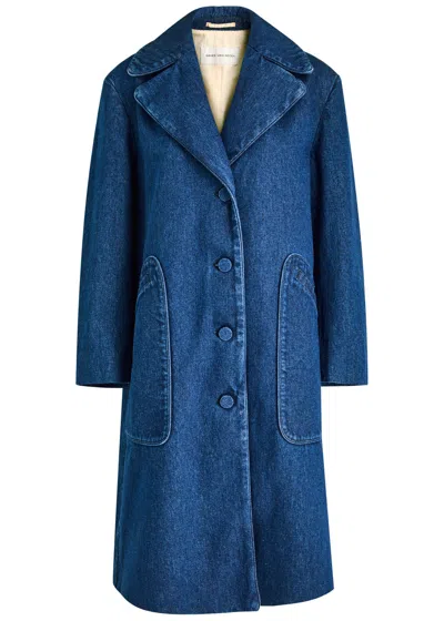 Dries Van Noten Rica Bis Denim Coat In Blue