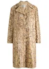 Dries Van Noten Ricca Python-print Sequin-embellished Coat In Beige