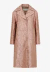 Dries Van Noten Oversize Lapels Straight Hem Coat In Pink