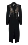 Dries Van Noten Rilly Emboriedered Wool-mohair Coat In Black
