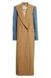 Dries Van Noten Double-breasted Wool Coat In Camel