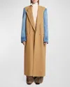 Dries Van Noten Double-breasted Wool Coat In Camel