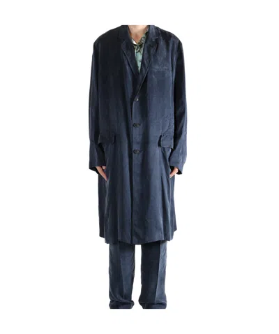 Dries Van Noten Rinley Coat In Blue