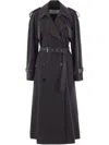 Dries Van Noten Long Belted Raincoat Epaulettes In Black