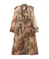 Dries Van Noten Leopard-print Trench Coat In Brown