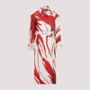 Dries Van Noten Risto Double-breasted Long Coat In Red