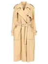 Dries Van Noten Cotton Gabardine Trench Coat Coats Beige In Beige