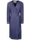 Dries Van Noten "rivla Den 2381" Denim Coat In Blue