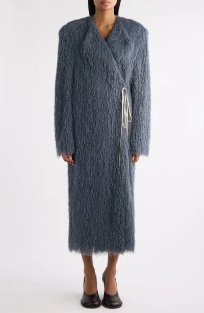 DRIES VAN NOTEN DRIES VAN NOTEN RIVLA EYELASH FRINGE WRAP COAT