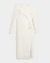Dries Van Noten Rivla Fringe Wrap Coat In White