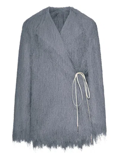 DRIES VAN NOTEN RIVLA FRINGED SHORT COAT