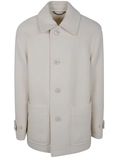 Dries Van Noten Long-sleeved Lapel Coat In White