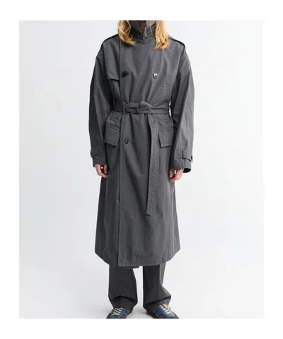 Dries Van Noten Robert Long-sleeved Trench Coat In Black