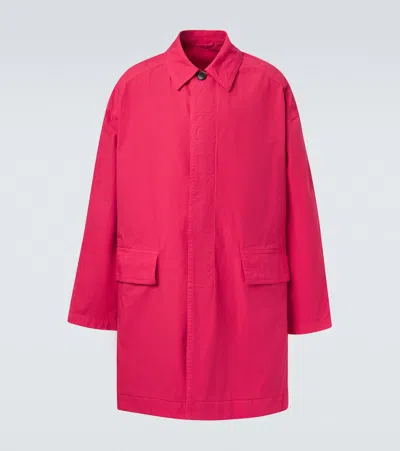 Dries Van Noten Robin Cotton Coat In Purple