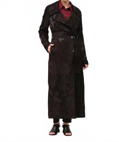 Dries Van Noten Rolana Coat In Black In Brown