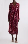 Dries Van Noten Womens Auber Abstract-print Belted Woven Midi Dress In Auber