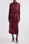 Dries Van Noten Womens Auber Abstract-print Belted Woven Midi Dress In Multi