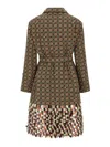 Dries Van Noten Roltas Coat With Sequins Clothing In Brown