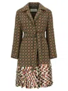 Dries Van Noten Long-sleeved Coat In Green