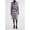 Dries Van Noten Belted Sequin-embellished Cotton-blend Terry Coat In Pink Blue