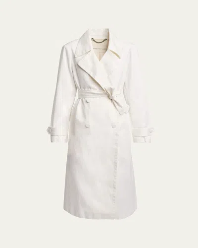 Dries Van Noten Ronald Double-breasted Belted Coat In White