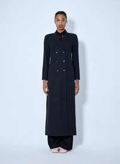 Dries Van Noten Ronna Double-breasted Wool Coat In Black