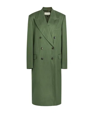 Dries Van Noten Rosea Coat In Bottle In Green