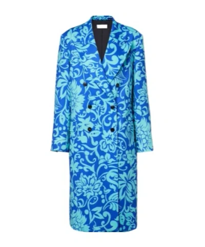 Dries Van Noten Rosea Printed Coat In Multi