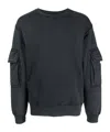 Dries Van Noten Pocket Detailed Crewneck Sweatshirt In Black