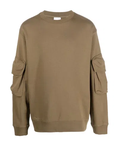 Dries Van Noten Round Collar Long Sleeve Sweater In Brown