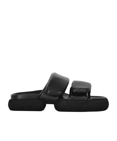 Dries Van Noten Round Head Slippers In Black