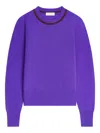 Dries Van Noten Round-neck Cashmere Sweater In Purple