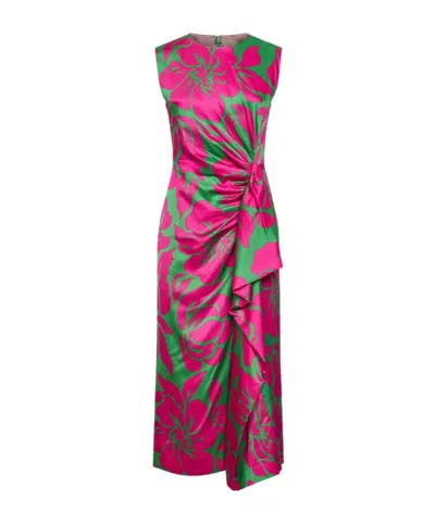 Dries Van Noten Round Neck Dress In Green