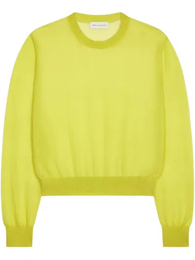 Dries Van Noten Round-neck Jumper In Yellow