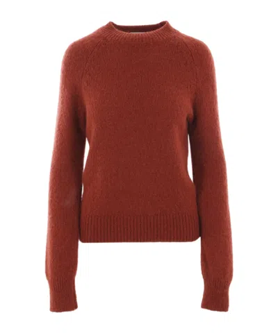 Dries Van Noten Round Neck Sweater In Red