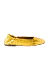 Dries Van Noten Round Toe Ballet Shoes In Yellow