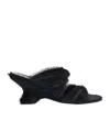 Dries Van Noten 75mm Pony-hair Sculpted-heel Sandals In Black