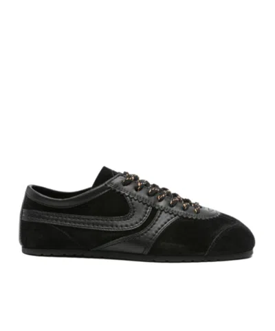 Dries Van Noten Round Toe Low-top Casual Shoes In Black