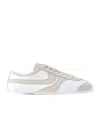 Dries Van Noten Suede-trimmed Leather Sneakers Shoes In White