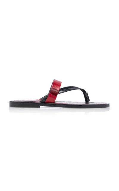 Dries Van Noten Rounded Toe Flip Flop In Multi