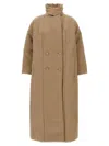 Dries Van Noten Beige Double Breasted Trench Coat