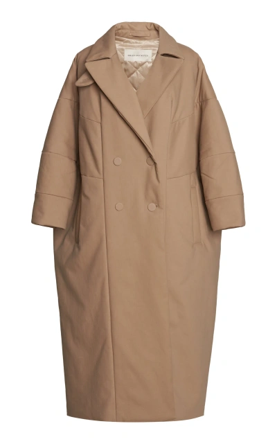 Shop Dries Van Noten Roxana Oversized Stretch-cotton Coat In Neutral