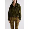 Dries Van Noten Lightweight Cocoon Zip Jacket In Khaki Women In Khaki